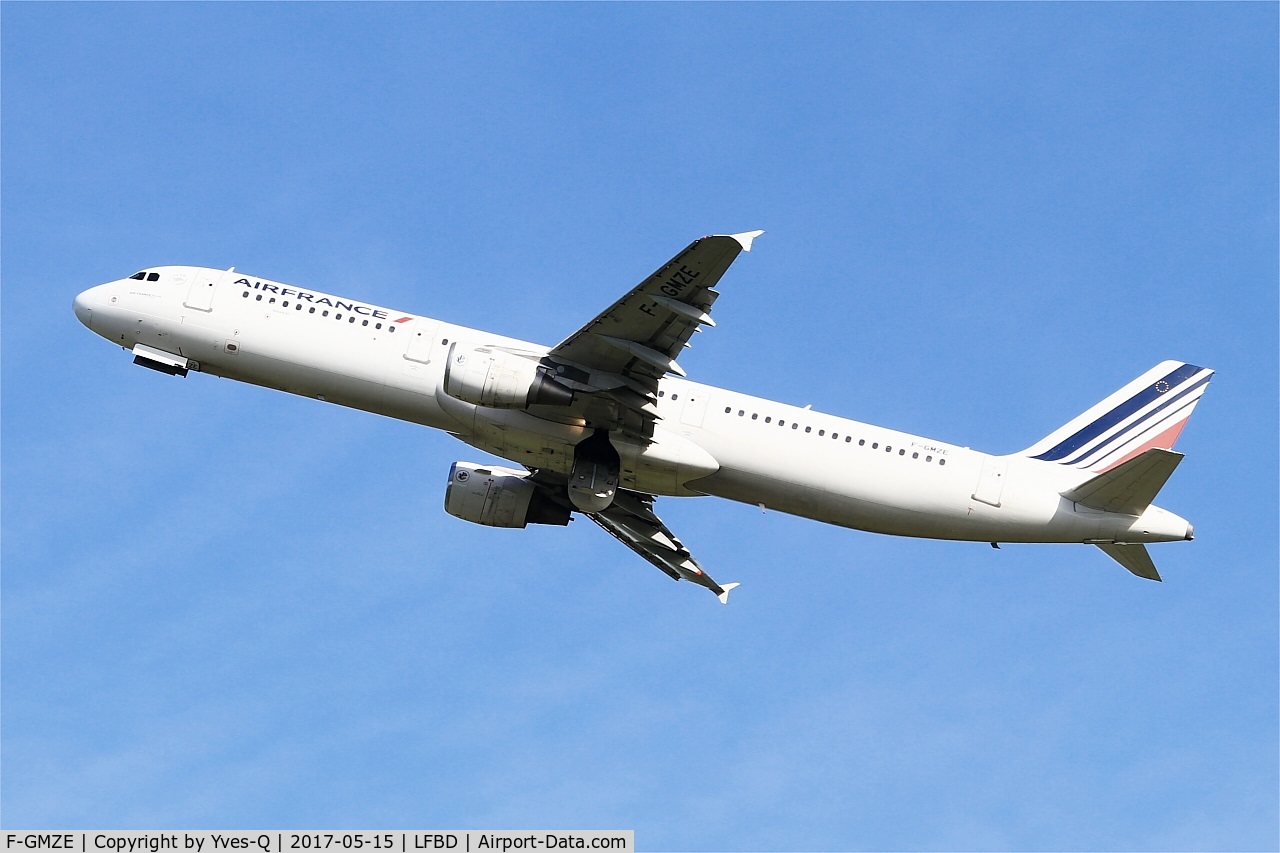 F-GMZE, 1995 Airbus A321-111 C/N 544, Airbus A321-111, Take off rwy 23, Bordeaux-Mérignac airport (LFBD-BOD)