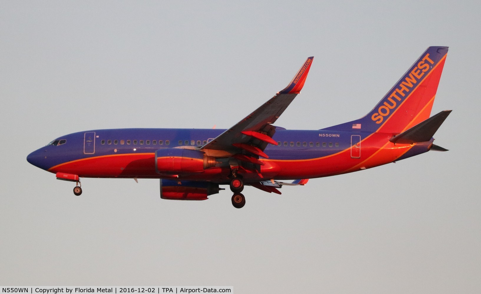 N550WN, 2001 Boeing 737-76Q C/N 30279, Southwest