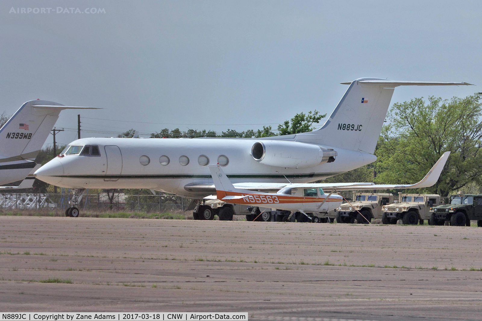 N889JC, 1975 Grumman G-1159 Gulfstream II C/N 158, At TSTC Airport