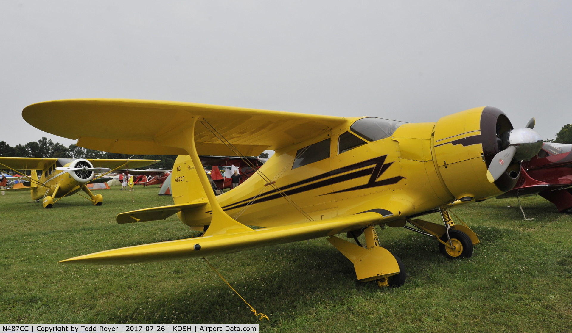 N487CC, 1943 Beech D17S Staggerwing C/N 4837, Airventure 2017