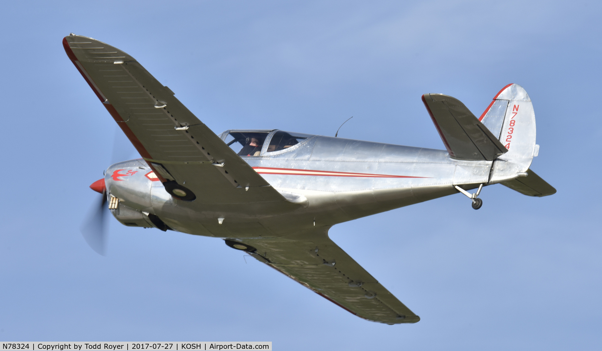 N78324, 1948 Globe GC-1B Swift C/N 2324, Airventure 2017