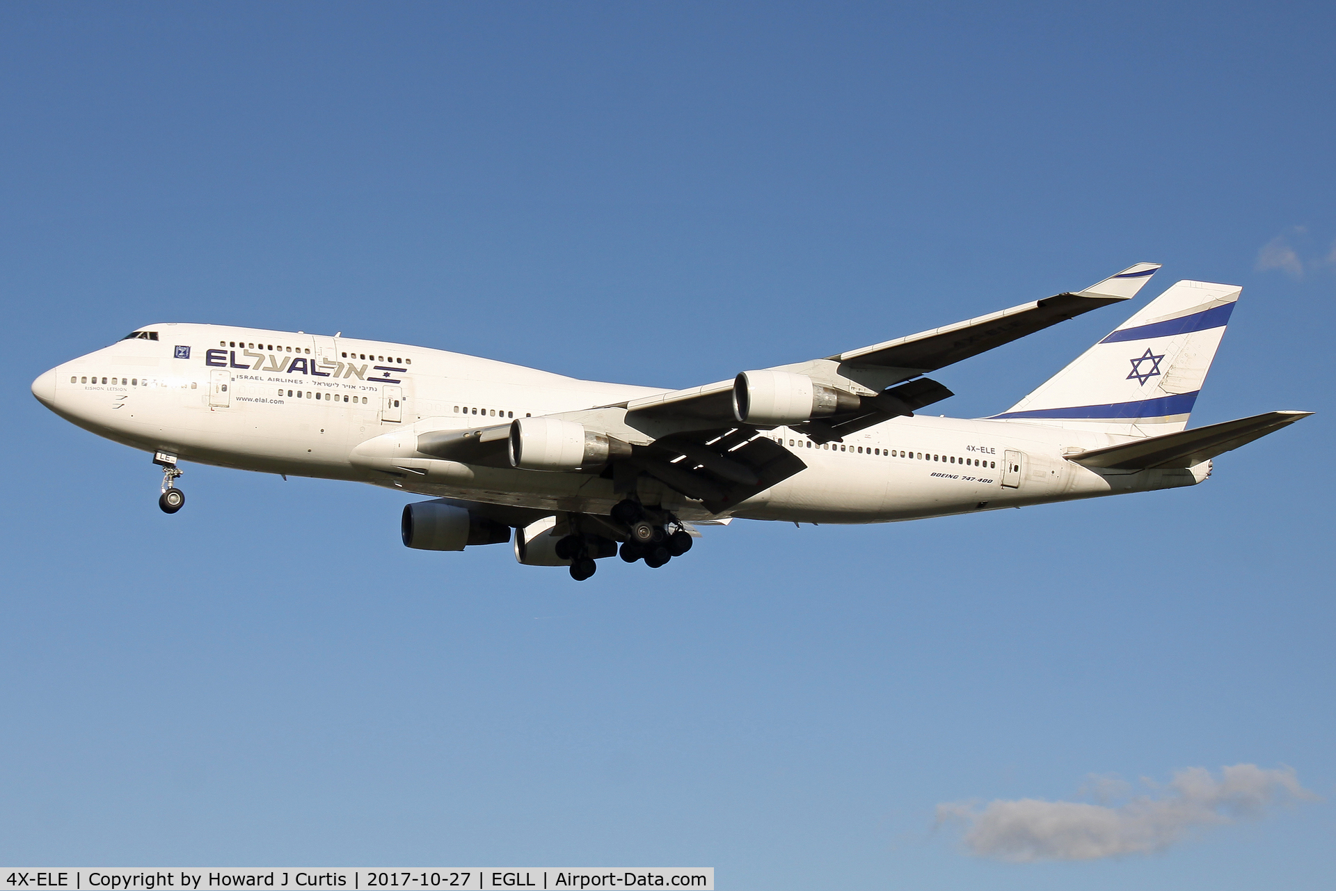 4X-ELE, 1994 Boeing 747-412 C/N 26551, On approach