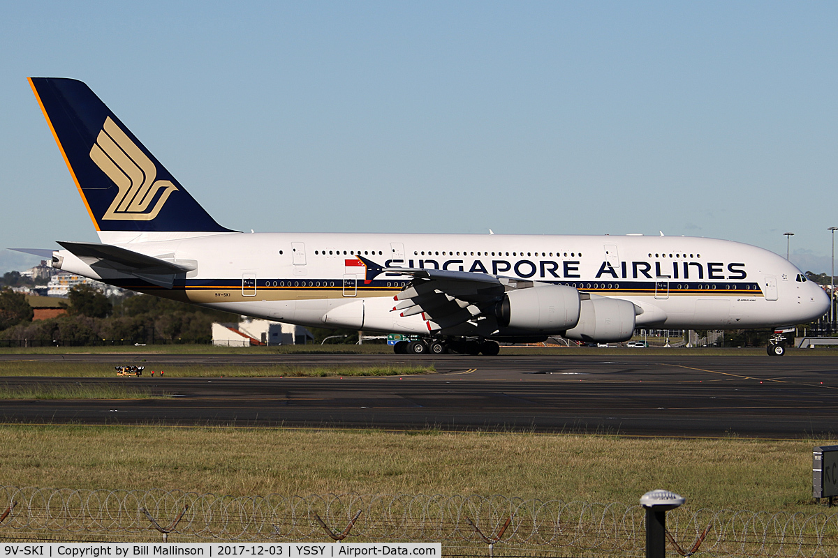 9V-SKI, 2009 Airbus A380-841 C/N 034, TAXI FROM 34L