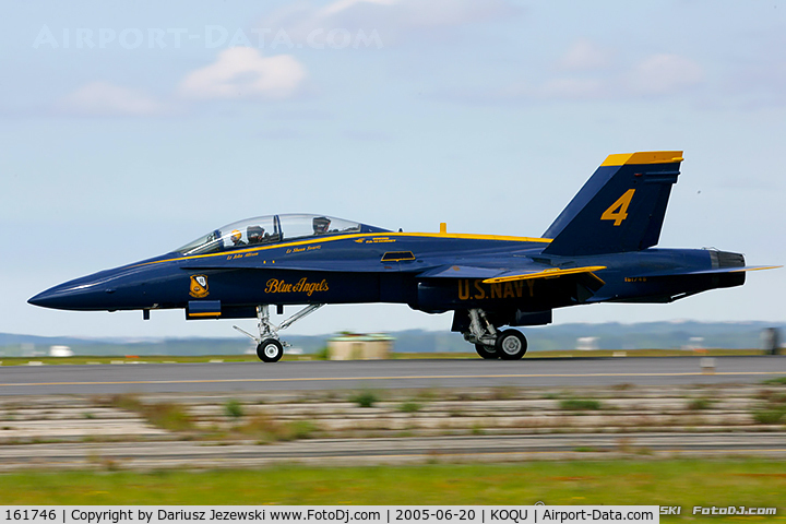 161746, McDonnell Douglas F/A-18B Hornet C/N 0103, F/A-18B Hornet 161746 C/N 0103 from Blue Angels Demo Team  NAS Pensacola, FL