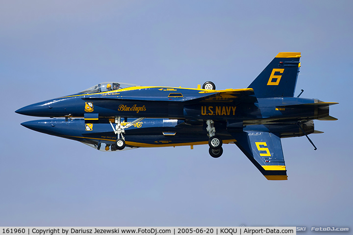 161960, McDonnell Douglas F/A-18A Hornet C/N 0172/A134, F/A-18A Hornet 161960 C/N 0172 from Blue Angels Demo Team  NAS Pensacola, FL