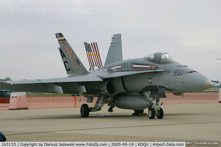 163133, 1987 McDonnell Douglas F/A-18A Hornet C/N 544/A452, F/A-18A Hornet 163133 AC-200 from VMFA-115 
