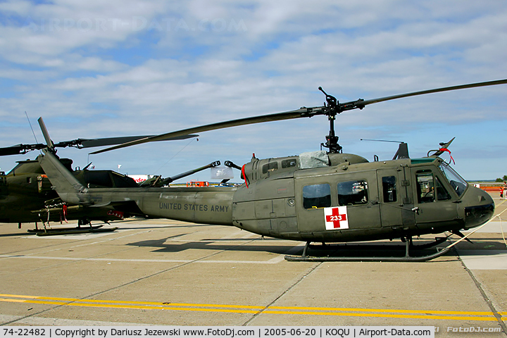 74-22482, 1974 Bell UH-1V Iroquois C/N 13806, UH-1V Iroquois 74-22482  from 681st MedCo  Quonset Point ANGS, RI