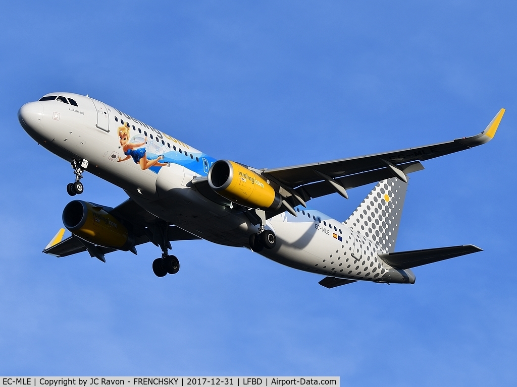 EC-MLE, 2016 Airbus A320-232 C/N 7109, Vueling (25 years Disneyland Livery) VY2915 from Barcelona (BCN)
