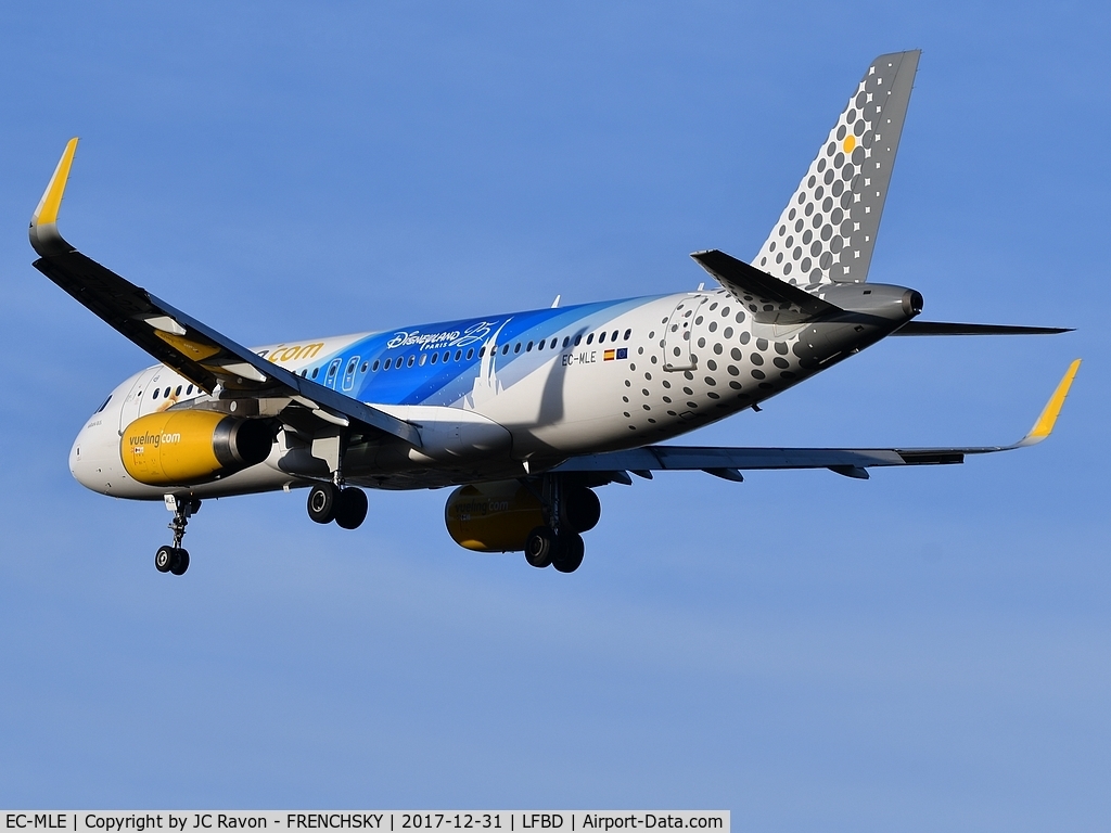 EC-MLE, 2016 Airbus A320-232 C/N 7109, Vueling (25 years Disneyland Livery) VY2915 from Barcelona (BCN)