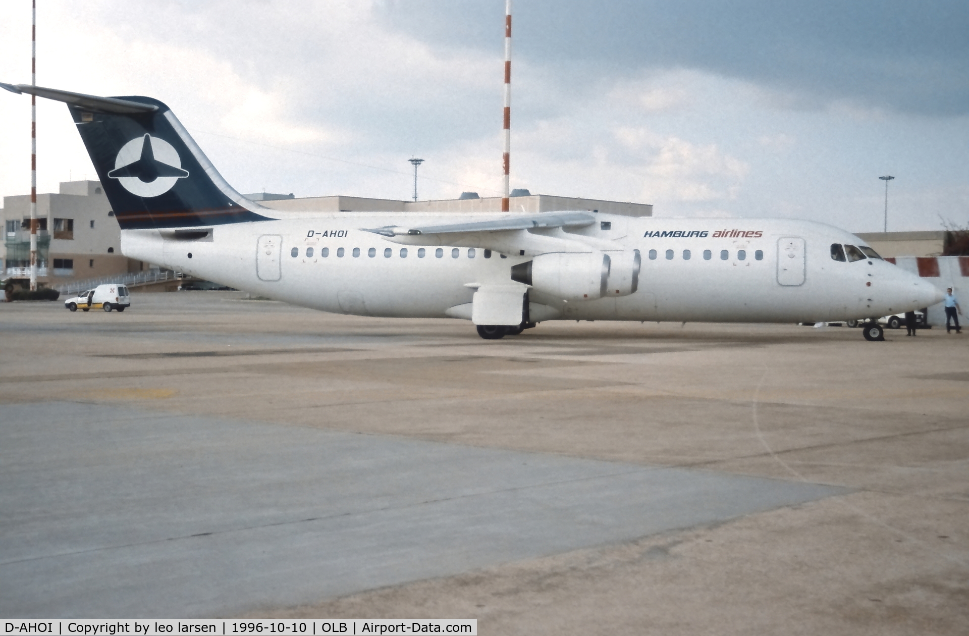 D-AHOI, 1990 British Aerospace BAe.146-300A C/N E3187, Olbia 10.10.1996