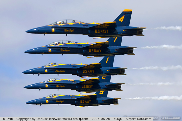 161746, McDonnell Douglas F/A-18B Hornet C/N 0103, F/A-18B Hornet 161746 C/N 0103 from Blue Angels Demo Team  NAS Pensacola, FL