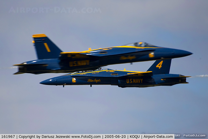 161967, McDonnell Douglas F/A-18A Hornet C/N 0183/A144, F/A-18A Hornet 161967 C/N 0183 from Blue Angels Demo Team  NAS Pensacola, FL