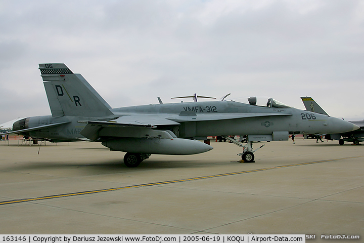 163146, McDonnell Douglas F/A-18A Hornet C/N 566/A473, F/A-18A Hornet 163146 DR-206 from VMFA-312 