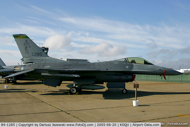 84-1285, 1984 General Dynamics F-16C Block 25A C/N 5C-122, F-16C Fighting Falcon 84-1285  from 134th FS 