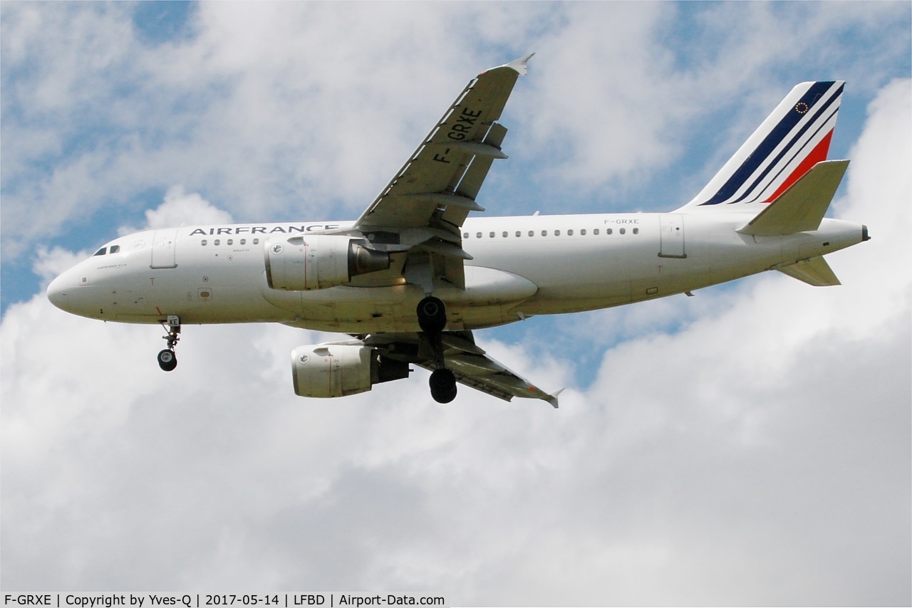F-GRXE, 2002 Airbus A319-111 C/N 1733, Airbus A319-111, On final rwy 23, Bordeaux-Mérignac airport (LFBD-BOD)