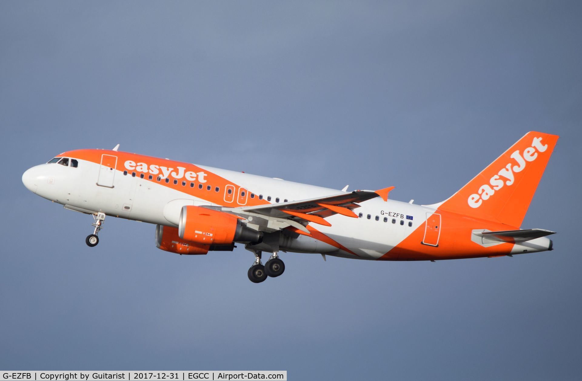 G-EZFB, 2009 Airbus A319-111 C/N 3799, At Manchester