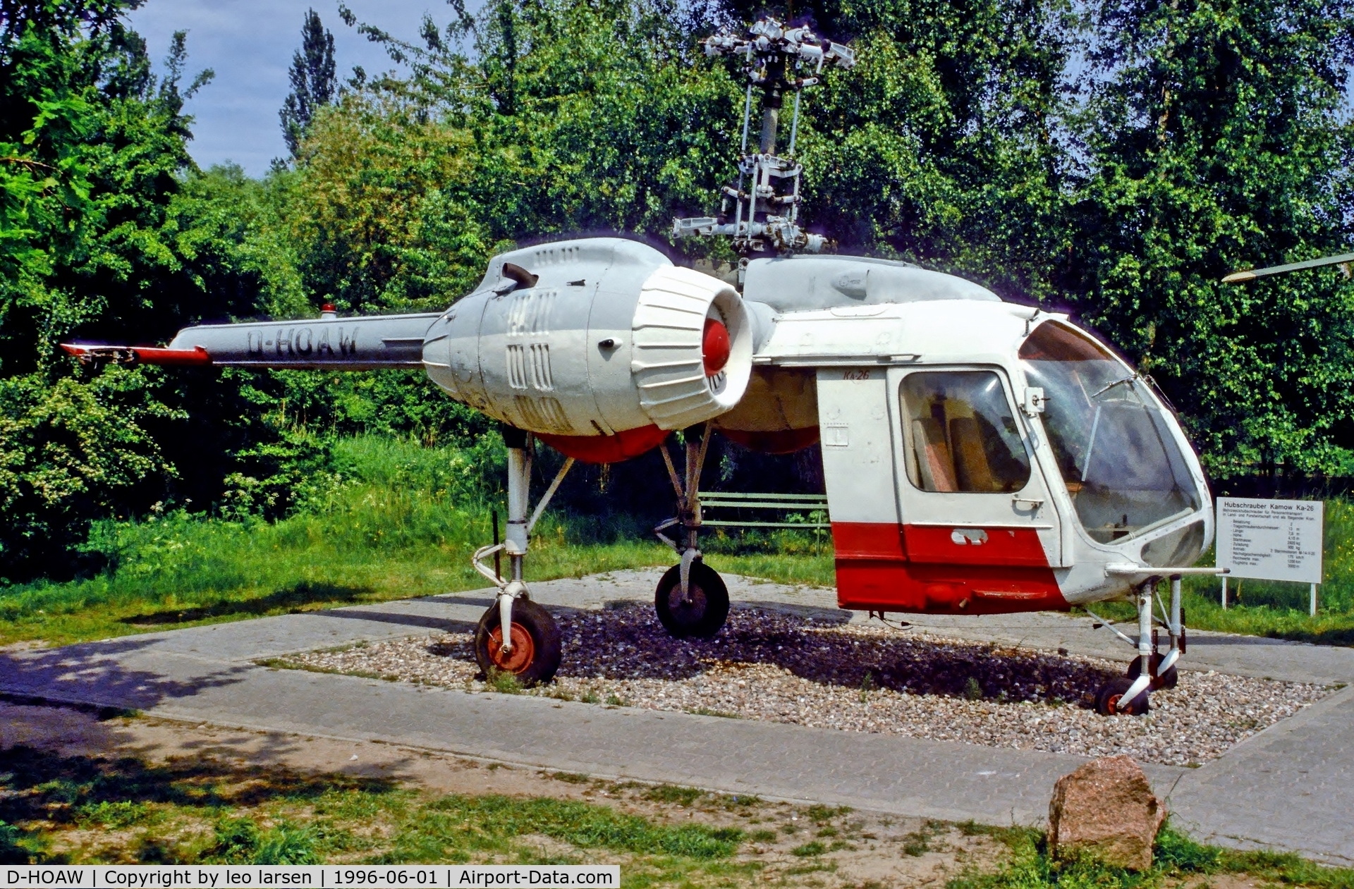 D-HOAW, Kamov Ka-26 Hoodlum C/N 7001404, Peenemünde 1.6.1996