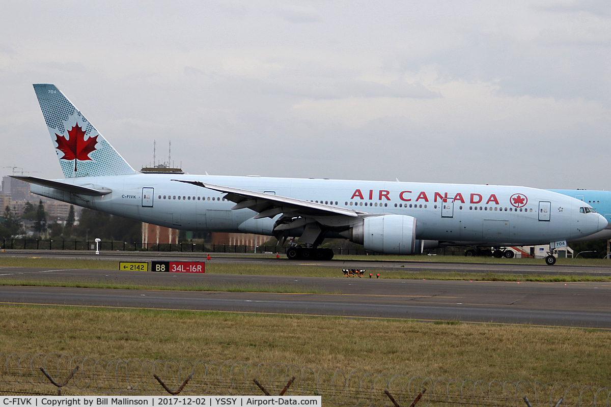 C-FIVK, 2008 Boeing 777-233/LR C/N 35245, taxi from 34L