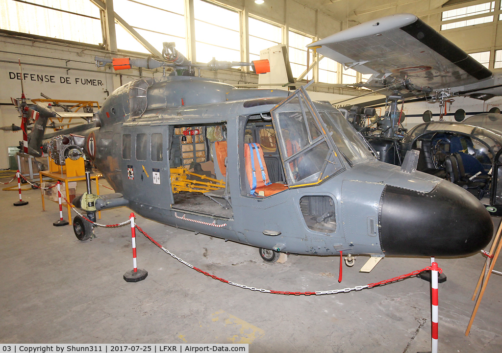 03, Westland Lynx HAS.2(FN) C/N 3/18, Preserved Lynx prototype in French Navy c/s at the Rochefort Naval Museum...