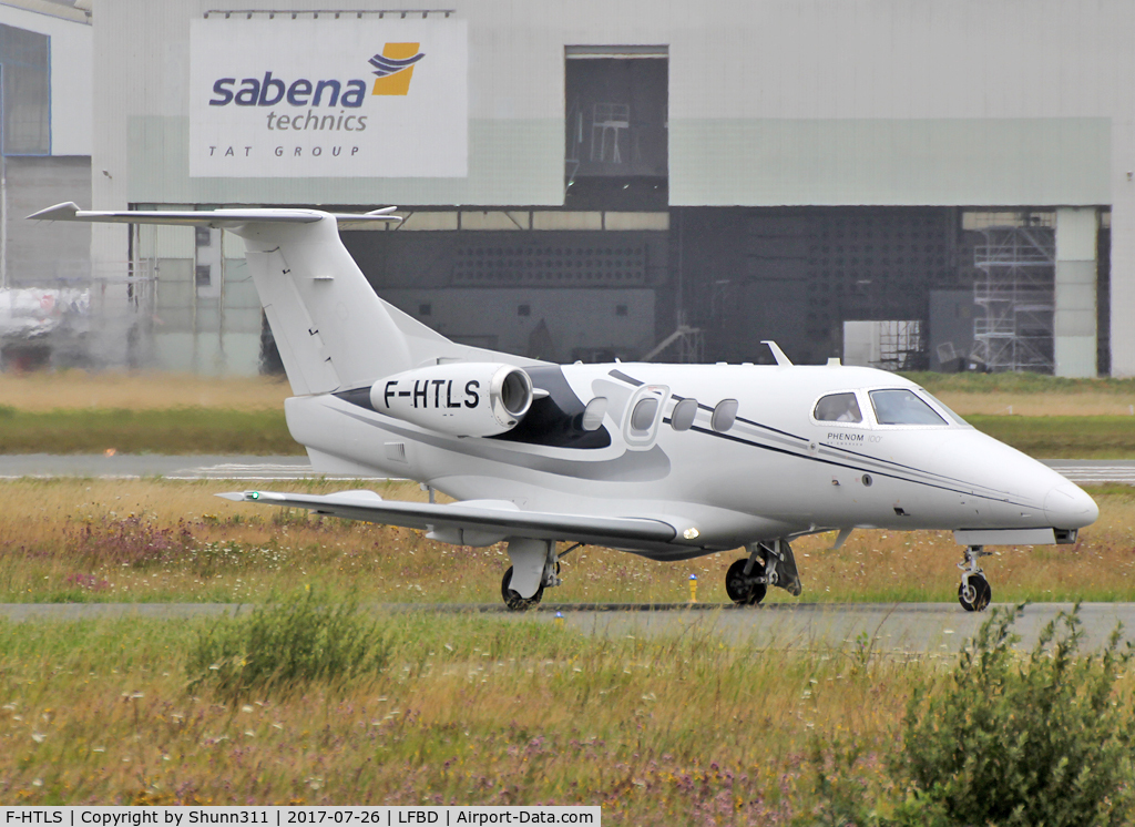 F-HTLS, 2012 Embraer EMB-500 Phenom 100 C/N 50000283, Taxiing to the General Aviation area...