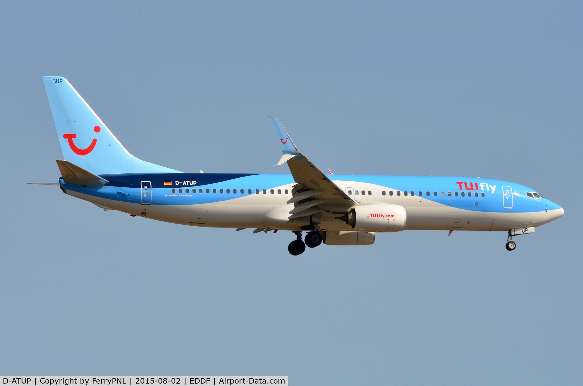 D-ATUP, 2015 Boeing 737-8K5 C/N 41662, TUI B738 arriving. Aircraft now operating as G-TAWV.