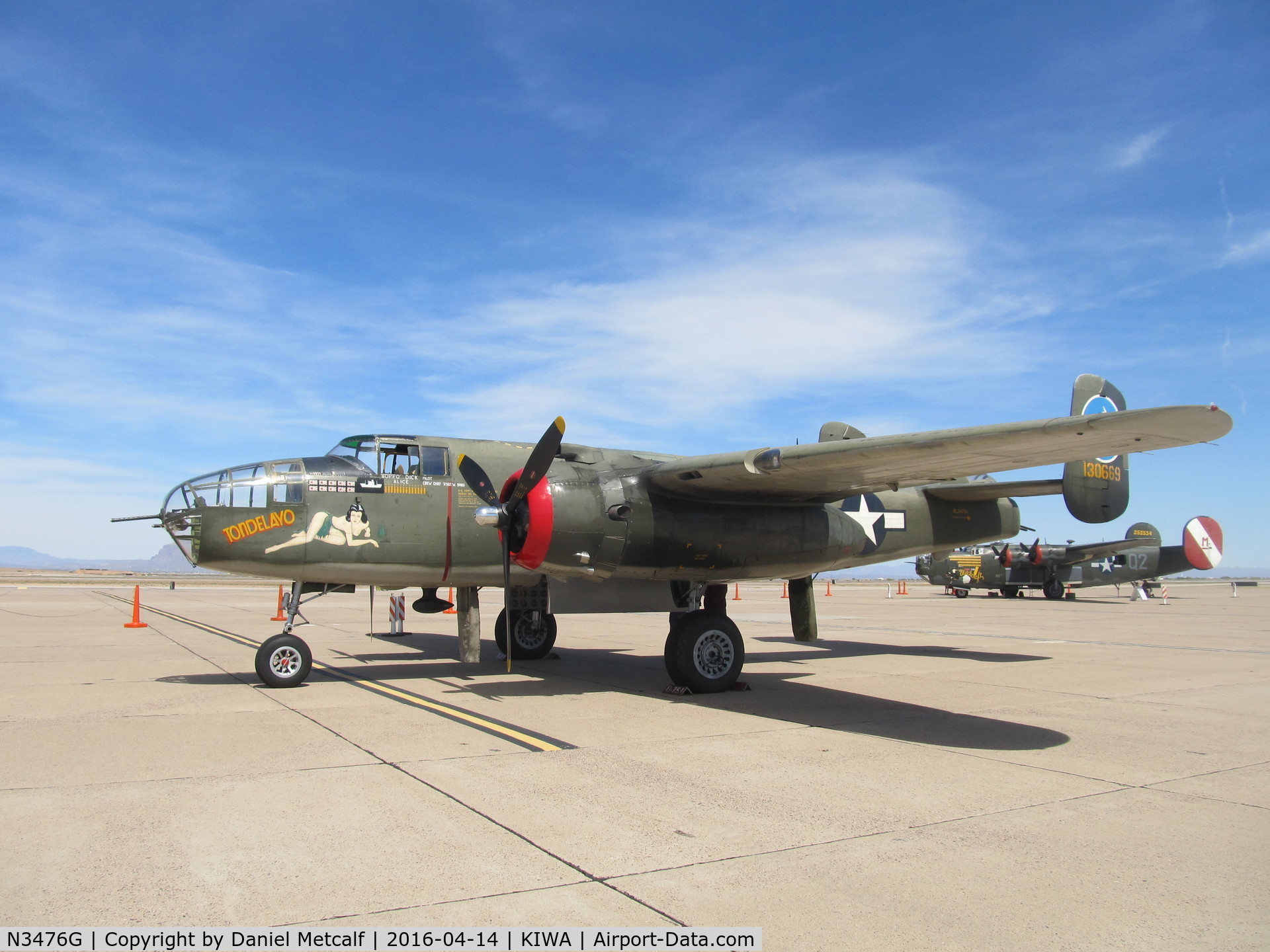 N3476G, 1944 North American B-25J Mitchell C/N 108-33257, Seen  at Phoenix-Mesa Gateway Airport