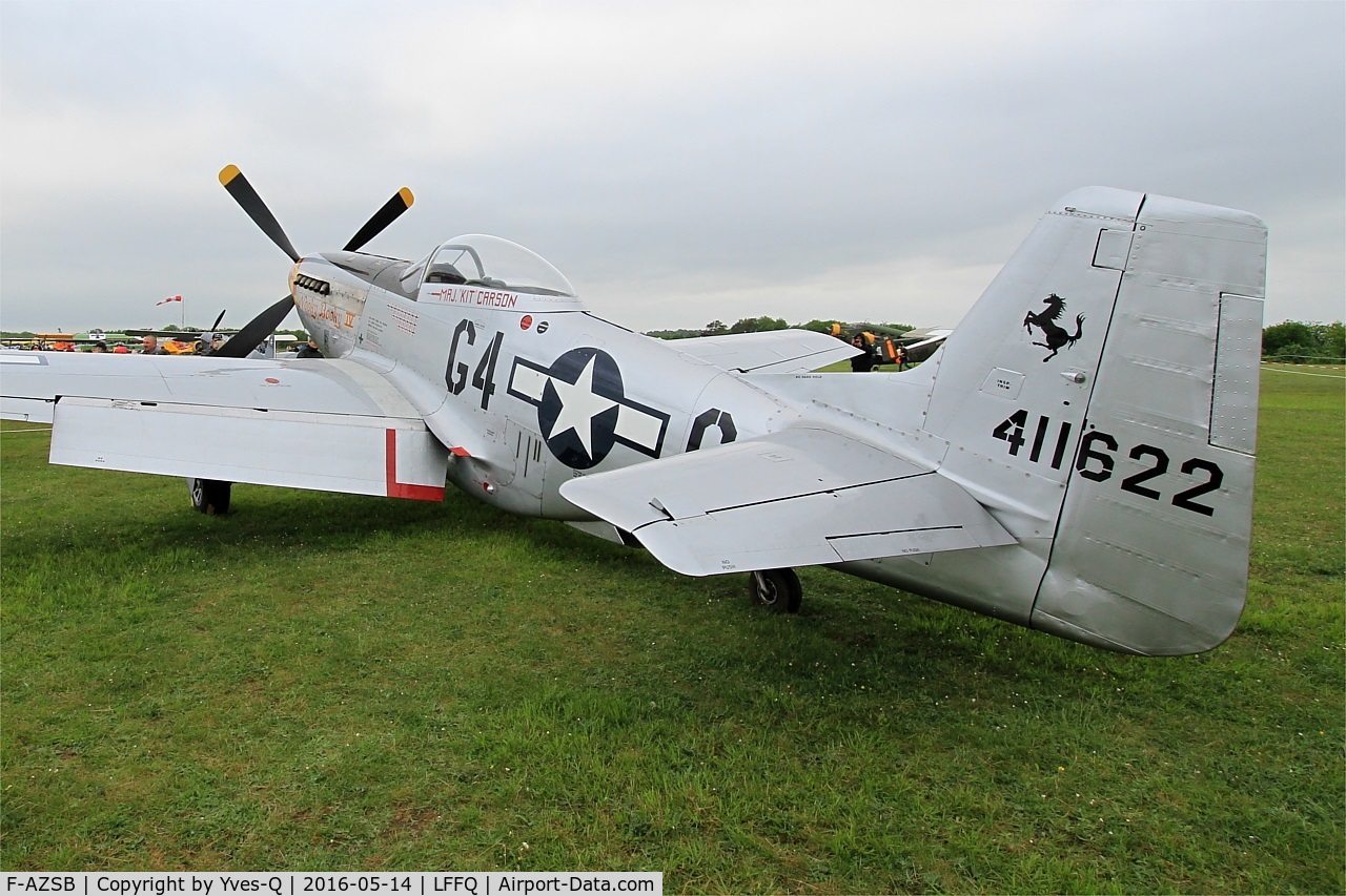 F-AZSB, 1944 North American P-51D Mustang C/N 122-40967, North American P-51D Mustang, Static park, La Ferté-Alais (LFFQ) Air show 2016