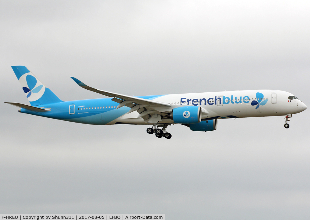 F-HREU, 2014 Airbus A350-941 C/N 005, Landing rwy 32L
