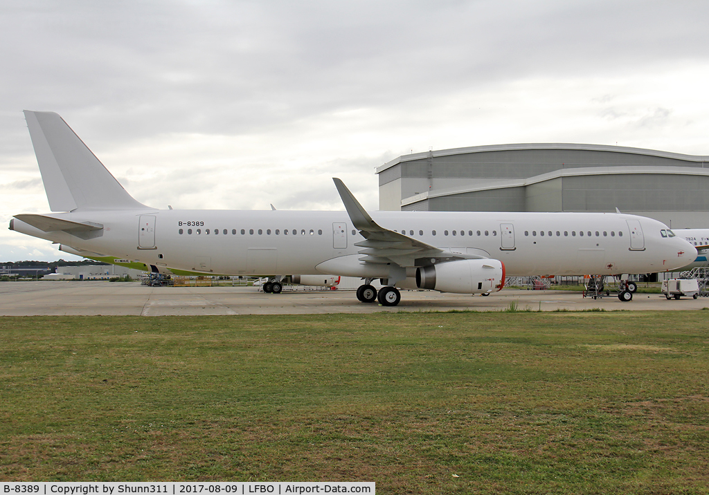 B-8389, 2017 Airbus A321-231 C/N 7783, Ready for delivery in all white c/s... Later painted in 