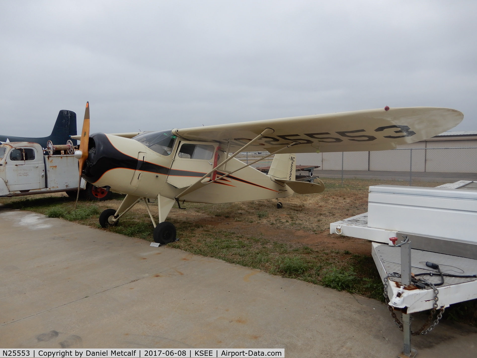 N25553, 1940 Rearwin Cloudster 8135 C/N 829, San Diego Air & Space Museum (Gillespie Field Annex)