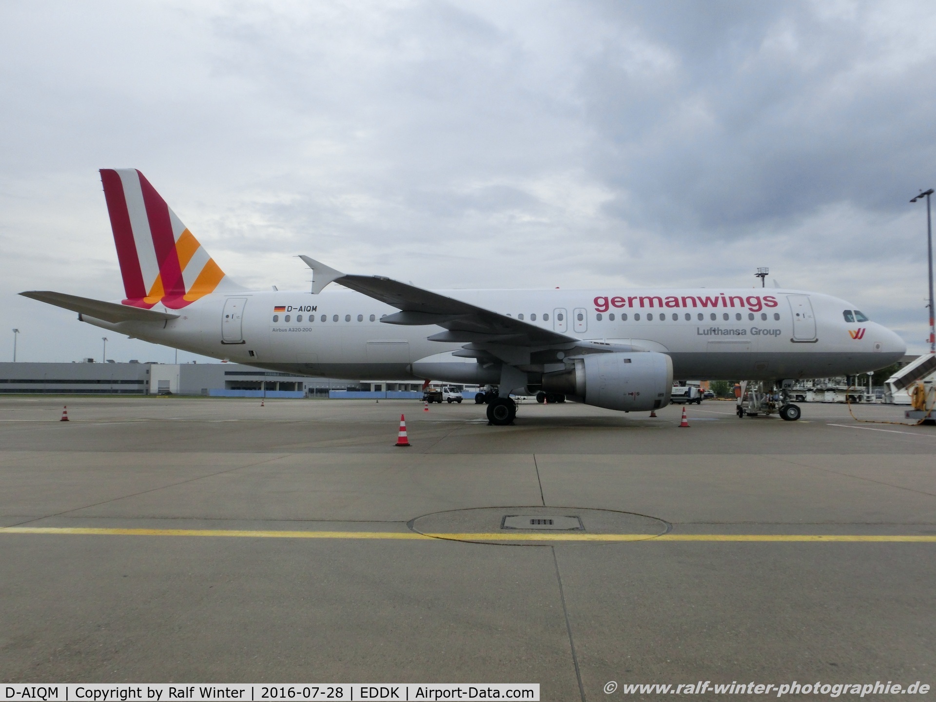 D-AIQM, 1991 Airbus A320-211 C/N 0268, Airbus A320-211 - GWI 4U Germanwings ex. Lufthansa 'Nordenham'  stored SXF 15.03.2017 - 268 - D-AIQM - 28.07.2016 - CGN