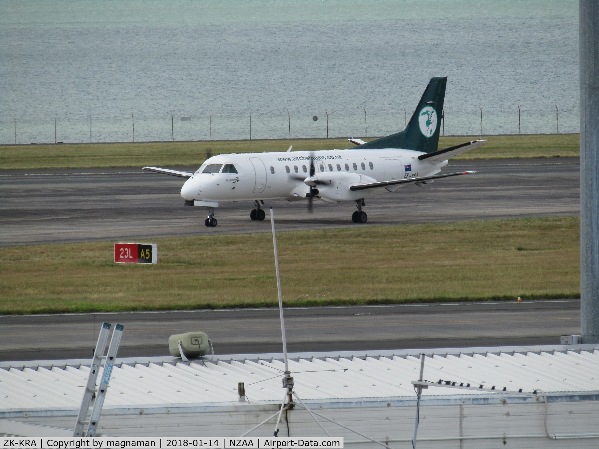 ZK-KRA, 1986 Saab SF340A C/N 340A-065, just landed - now one of 3 saabs with air chathams