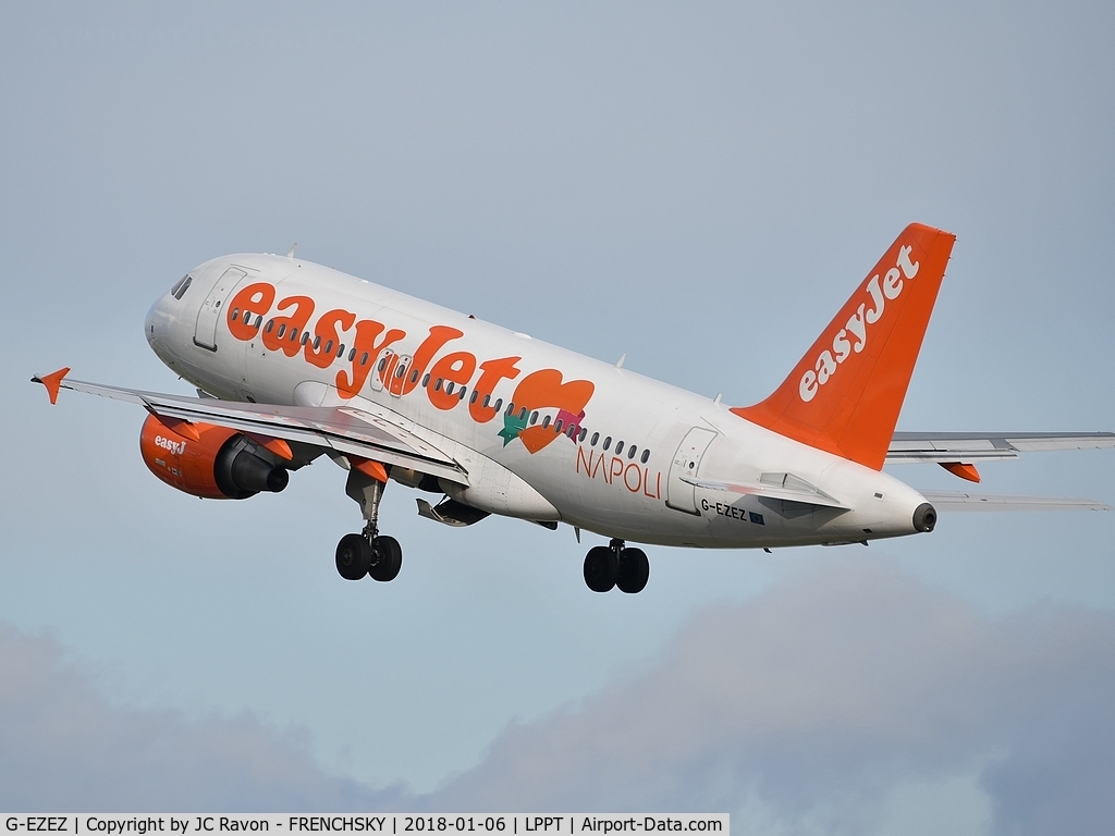 G-EZEZ, 2004 Airbus A319-111 C/N 2360, easyJet (Love Napoli Livery) U27655 to Luxembourg