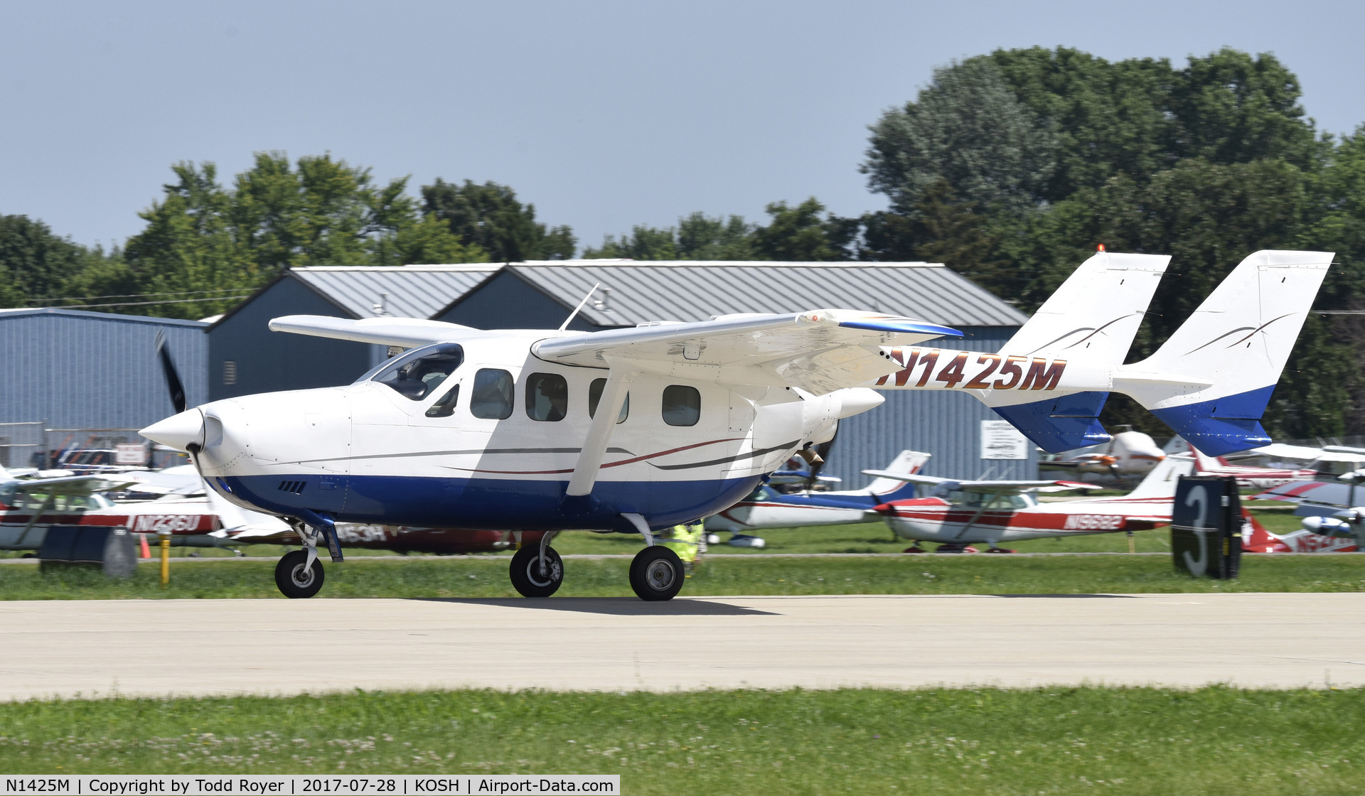 N1425M, 1974 Cessna T337G Turbo Super Skymaster C/N P3370162, Airventure 2017
