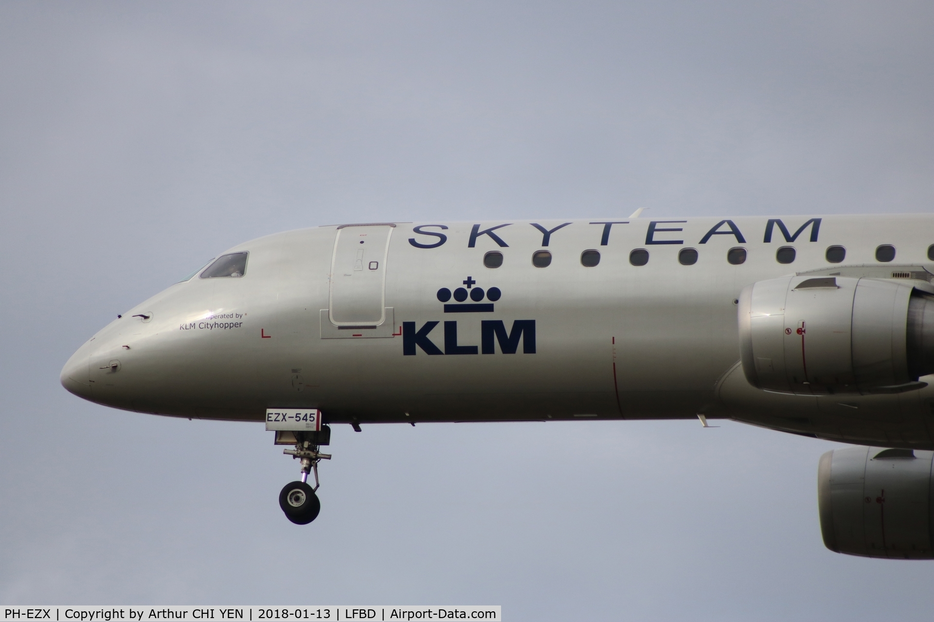 PH-EZX, 2012 Embraer 190LR (ERJ-190-100LR) C/N 19000545, KLM ERJ190 with SkyTeam Livery at BOD.