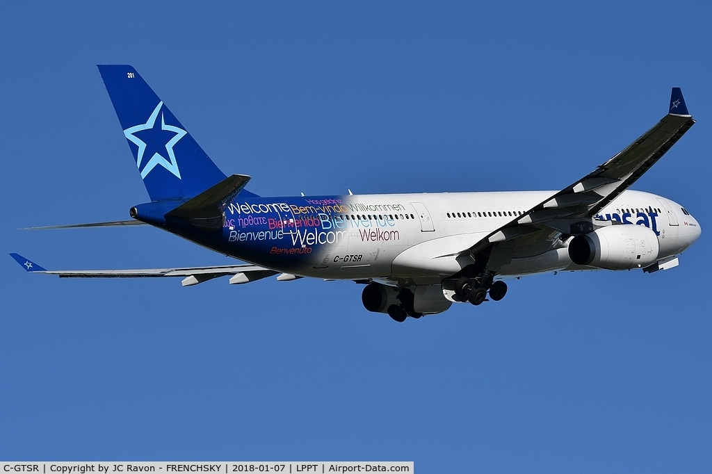 C-GTSR, 2008 Airbus A330-243 C/N 966, Air Transat  TS733 take off runway 03 to Porto and Toronto