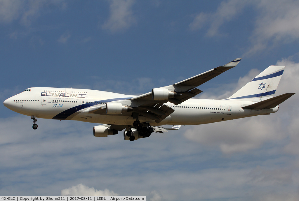 4X-ELC, 1995 Boeing 747-458 C/N 27915, Landing rwy 25R