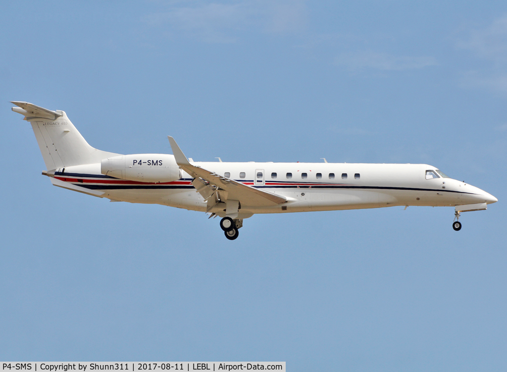 P4-SMS, Embraer EMB-135BJ Legacy C/N 14501123, Landing rwy 25R