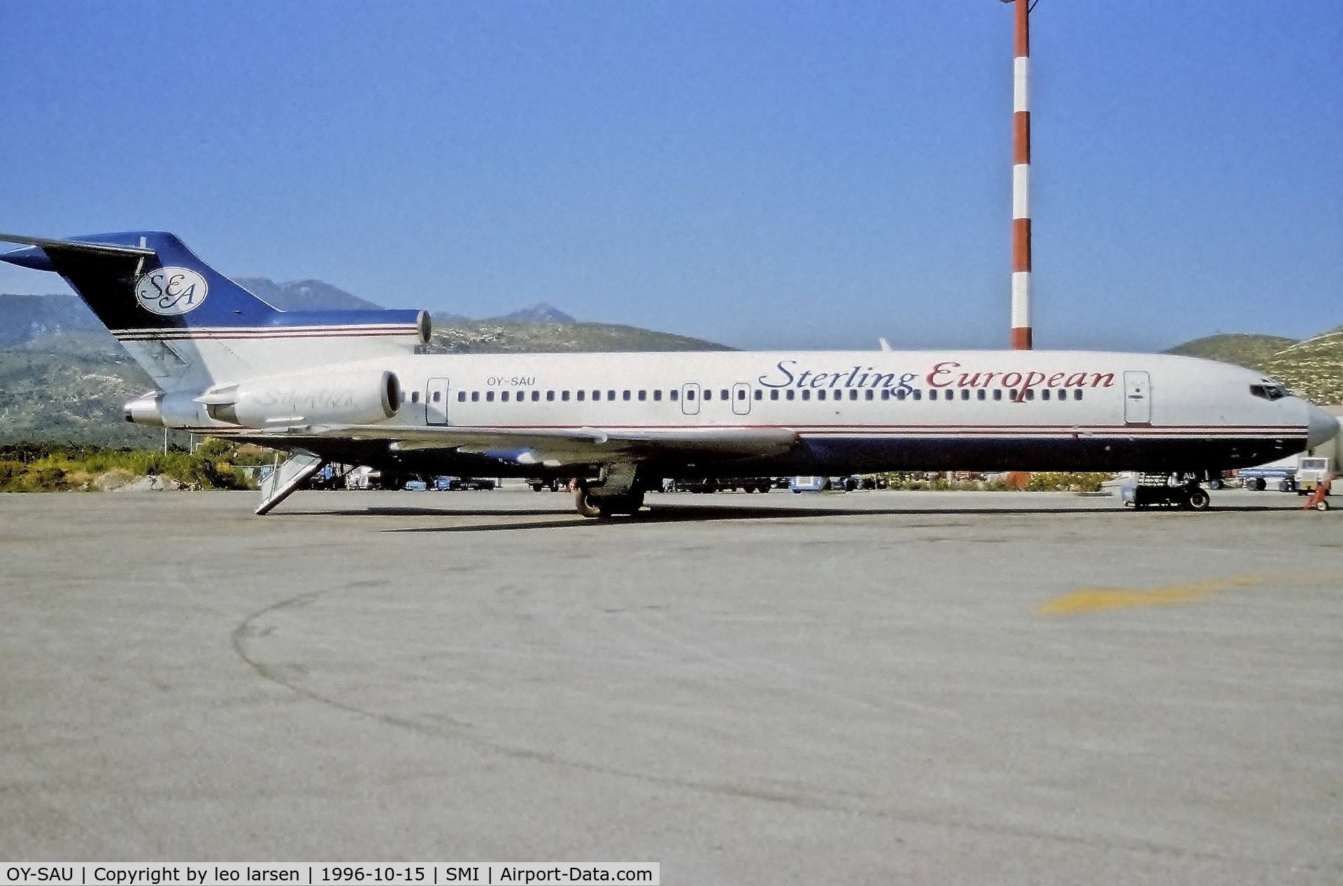 OY-SAU, 1973 Boeing 727-2J4 C/N 20764, Samos SMI 15.10.1996
