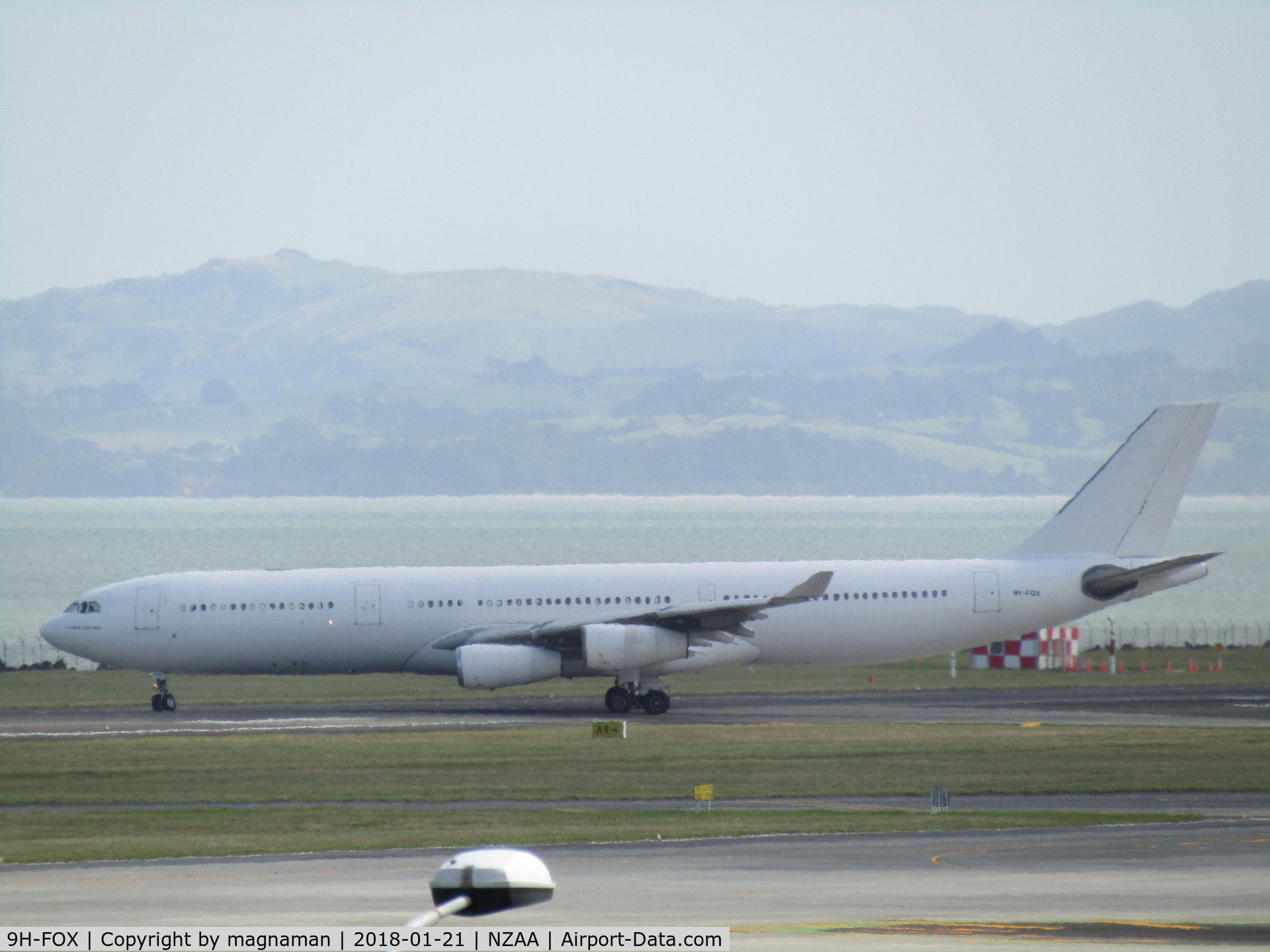 9H-FOX, 1997 Airbus A340-313 C/N 185, lining up for another sydney flight for Air NZ