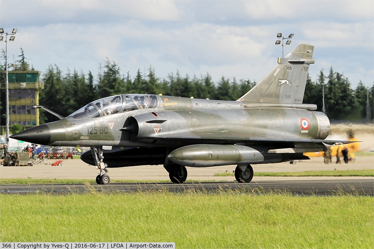 366, Dassault Mirage 2000N C/N 360, Dassault Mirage 2000N, Taxiing to holding point rwy 24, Avord Air Base 702 (LFOA) Open day 2016