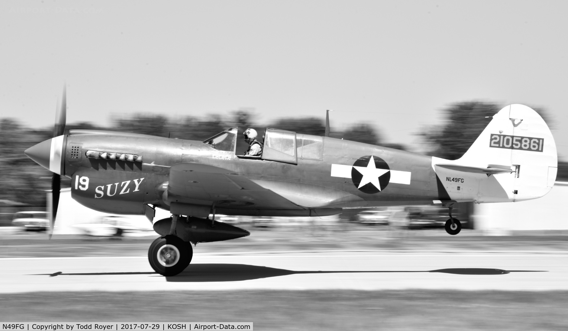 N49FG, 1943 Curtiss P-40N Warhawk C/N 29623, Airventure 2017