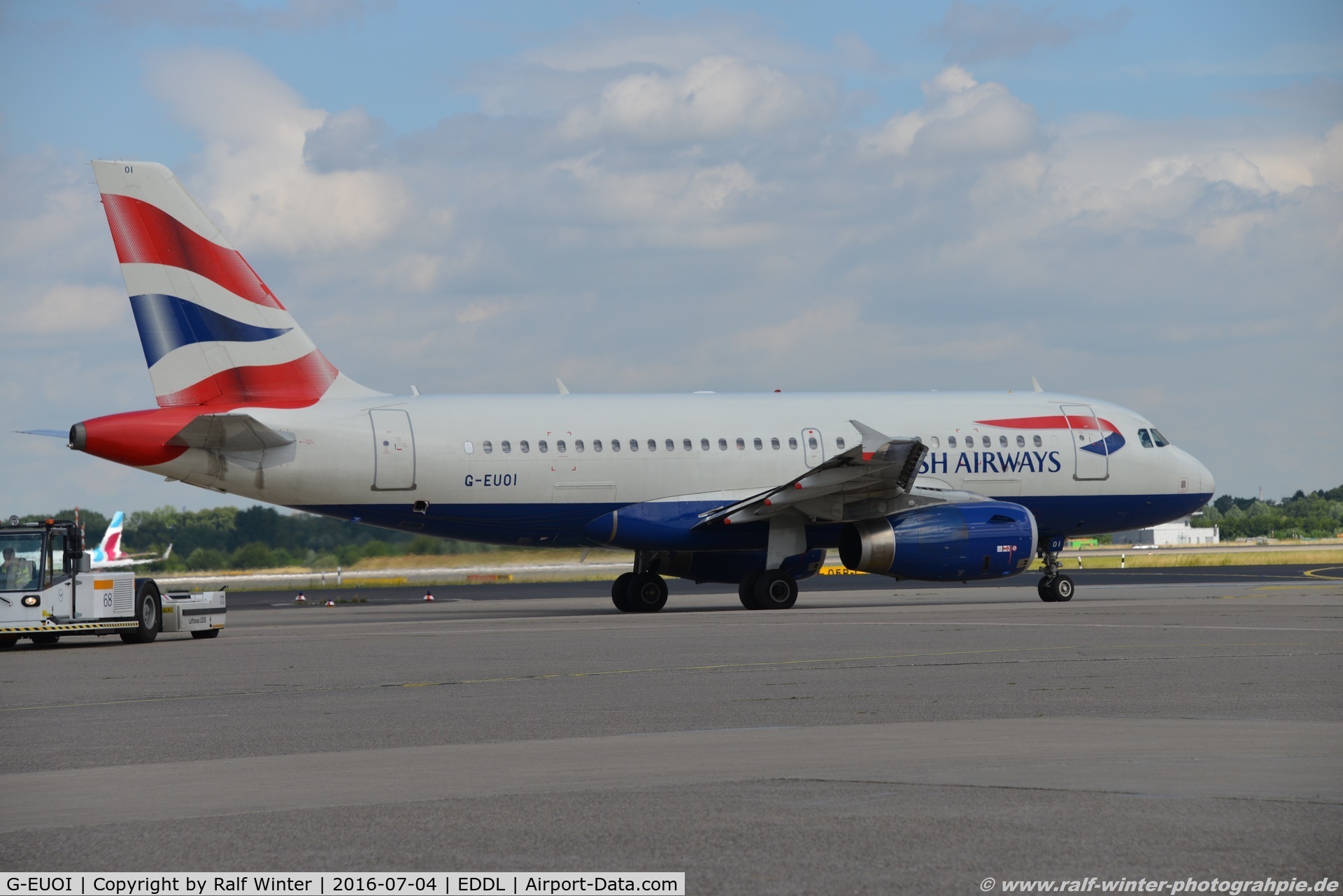 G-EUOI, 2001 Airbus A319-131 C/N 1606, Airbus A319-131 - BA BAW British Airways - 1606 - G-EUOI - 04.07.2016 - DUS