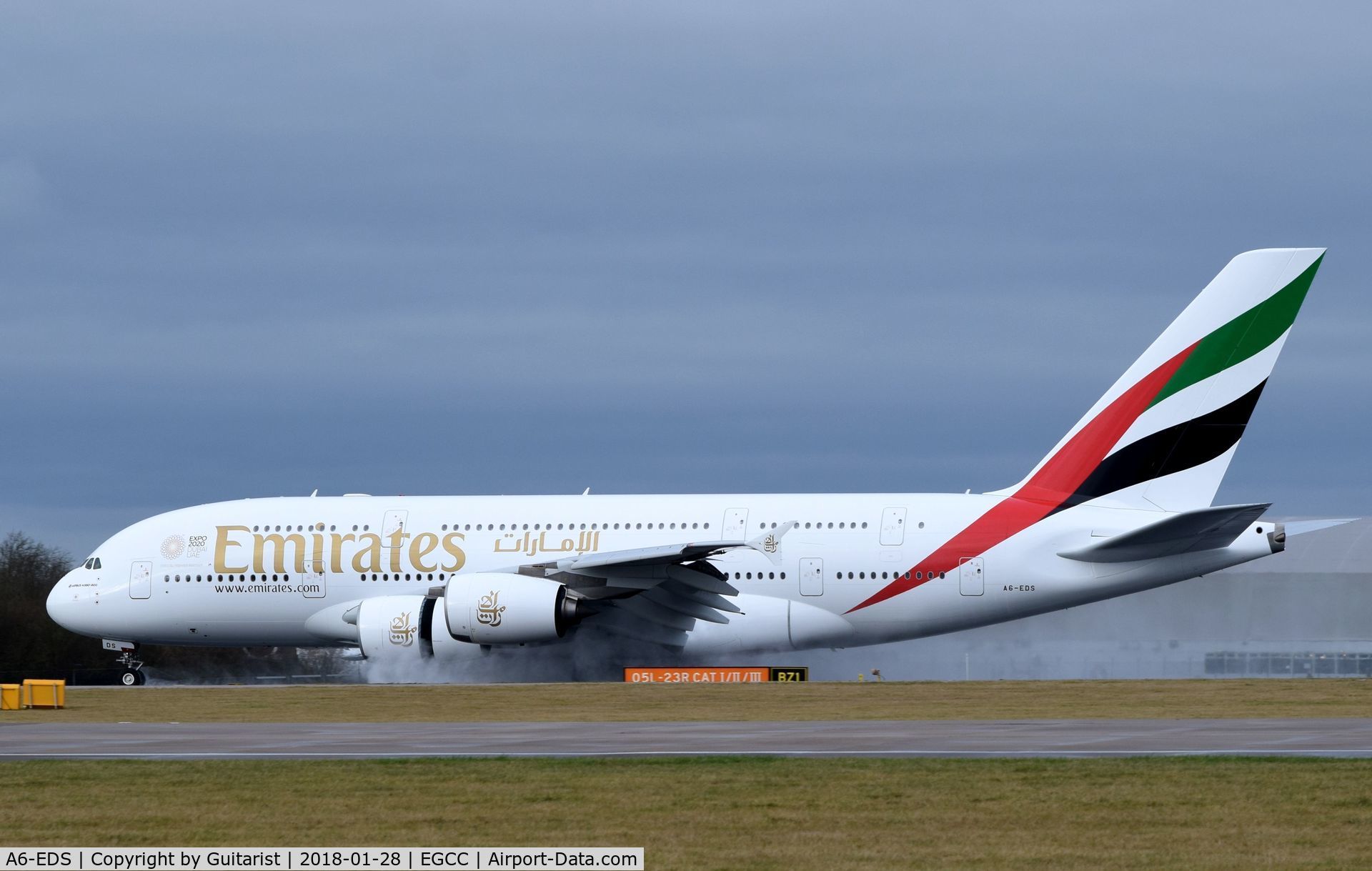 A6-EDS, 2011 Airbus A380-861 C/N 086, At Manchester