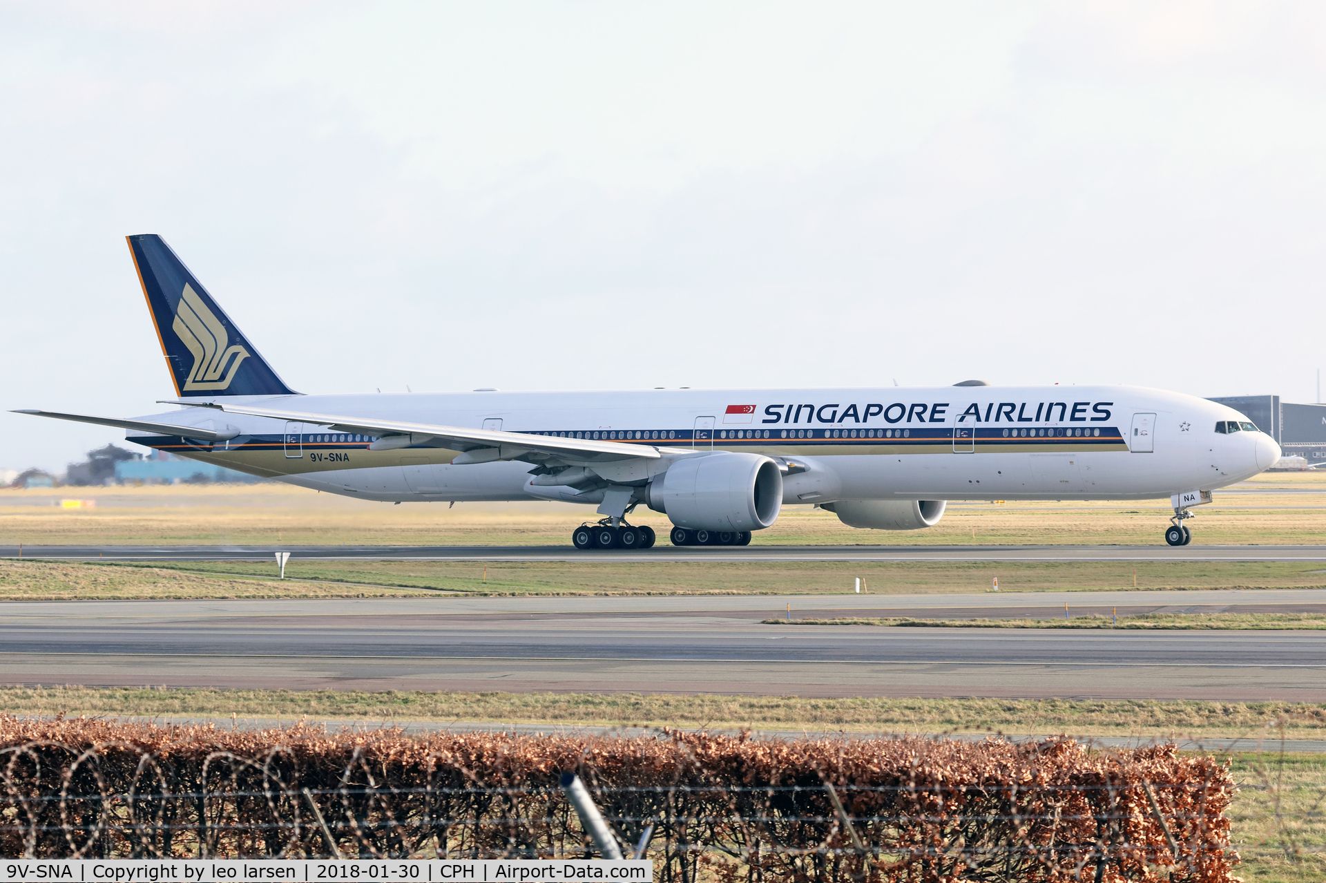 9V-SNA, 2015 Boeing 777-312/ER C/N 42240, Copenhagen 30.1.2018