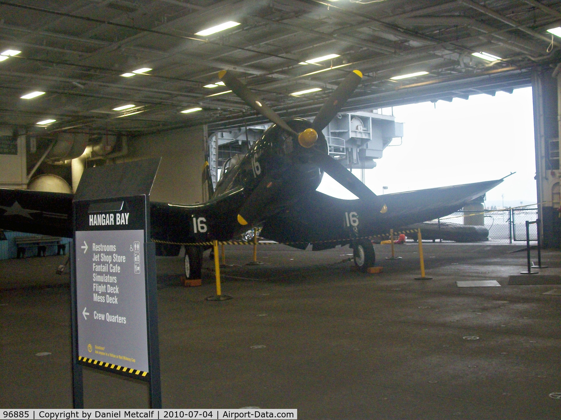 96885, Vought F4U-4 Corsair C/N 9039, USS Midway Museum
