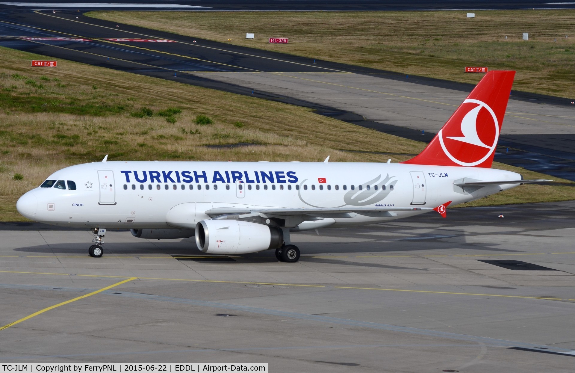 TC-JLM, 2006 Airbus A319-132 C/N 2738, Turkish A319 arriving in DUS