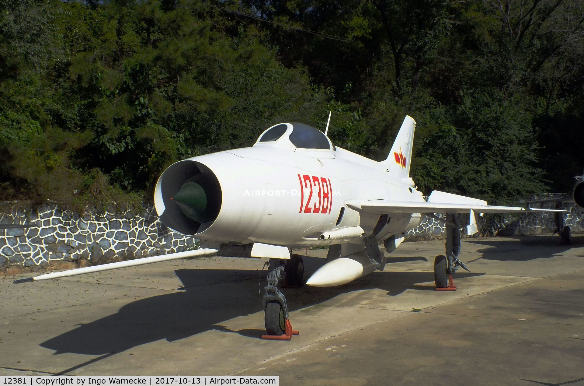 12381, Chengdu J-7 C/N J8-0201, Chengdu J-7 (chinese Version of MiG-21F-13 FISHBED) modified with brake-parachute at the China Aviation Museum Datangshan