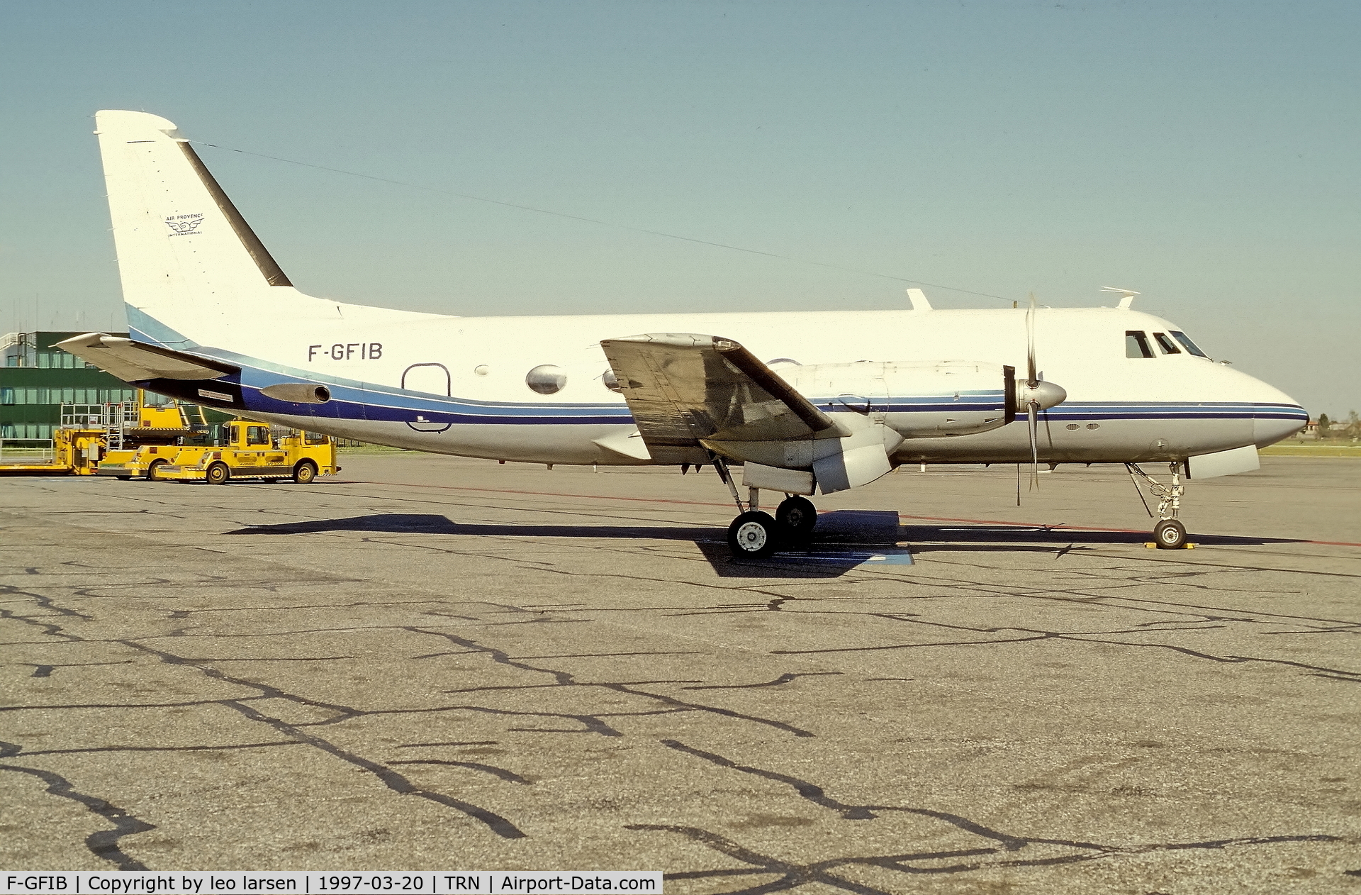 F-GFIB, 1961 Grumman G-159 Gulfstream 1 C/N 71, Turin 20.3.1997