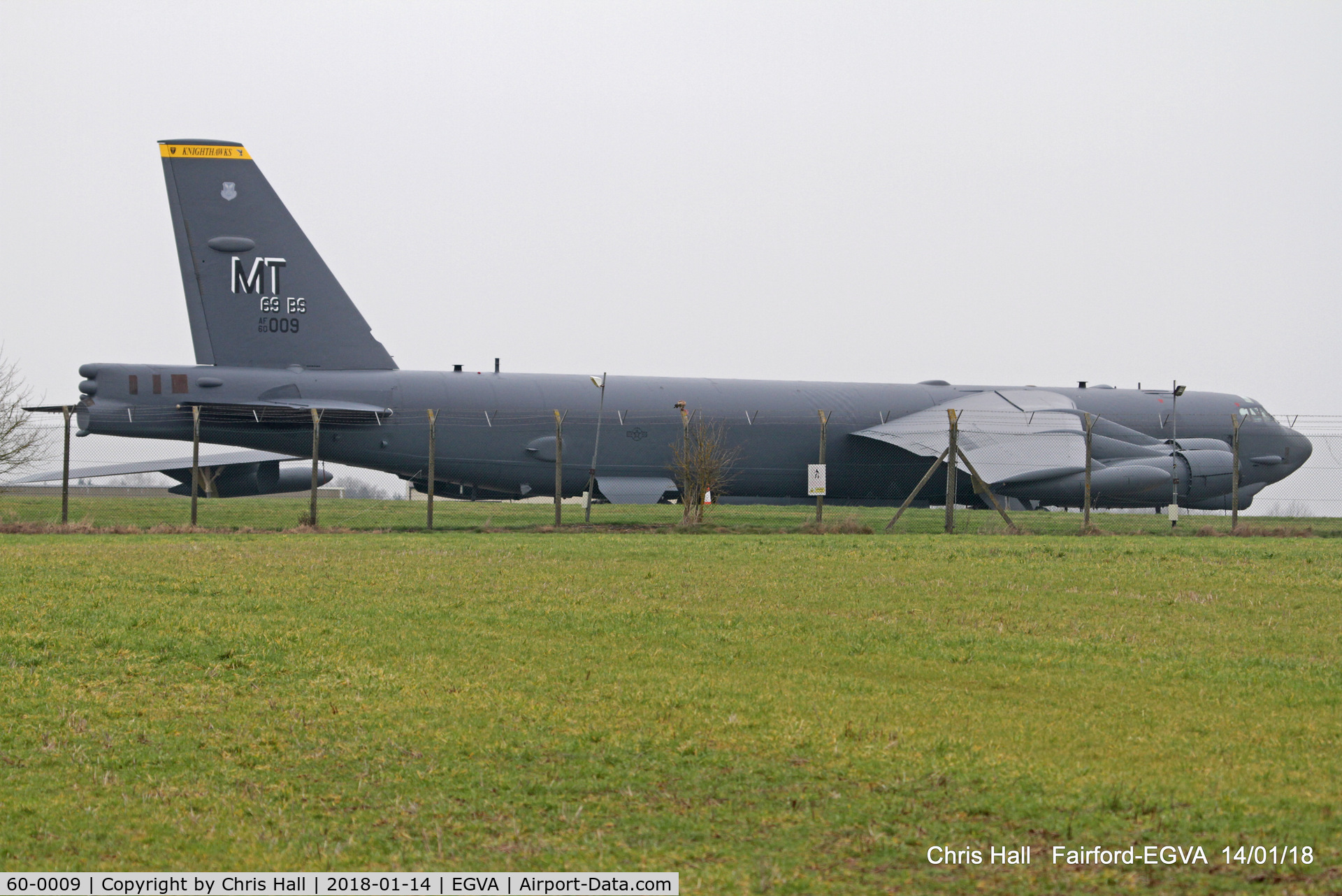 60-0009, 1961 Boeing B-52H Stratofortress C/N 464374, on deployment at RAF Fairford